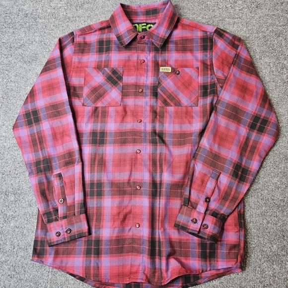 Dixxon Boys Flannel Shirt Size XL Youth Div Plaid Snap Front‎ - Picture 2 of 8